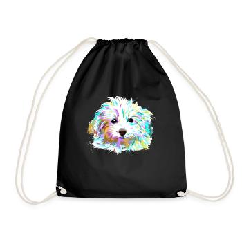 Splash Maltipoo chien - Sac de sport léger - noir - Devant