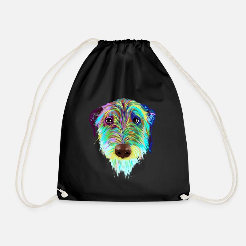 Splash Irischer Wolfshund Hund - Turnbeutel - Schwarz