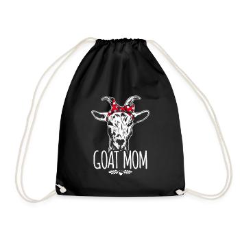 Goat Mom Bandana Face - Turnbeutel - Schwarz - Vorne