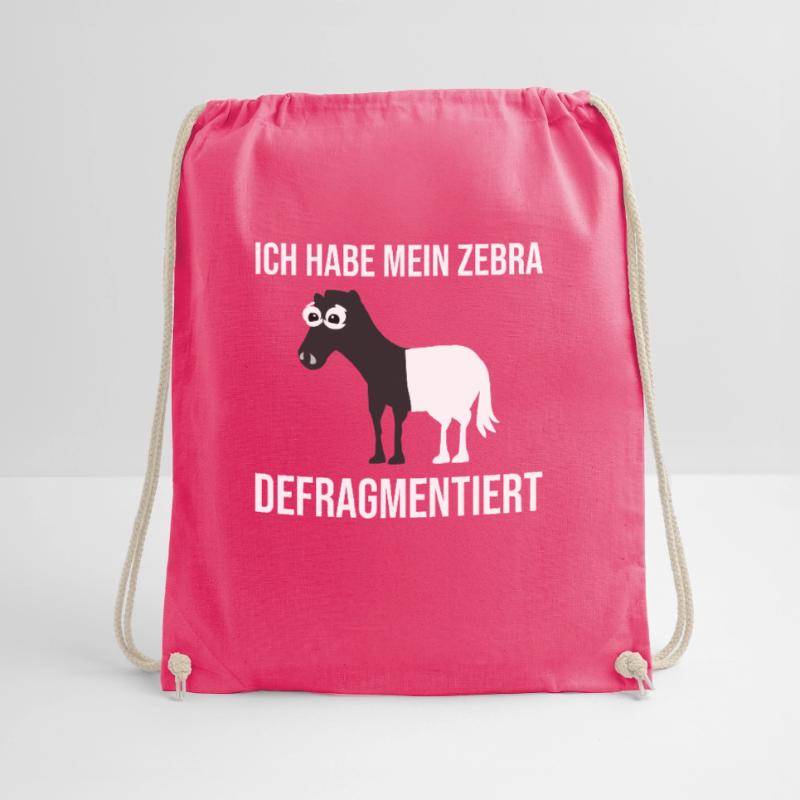 Zebra Defragmentiert Computer Programmierer Turnbeutel