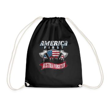 Forêt En Autriche America First Austria Förster - Sac de sport léger - noir - Devant