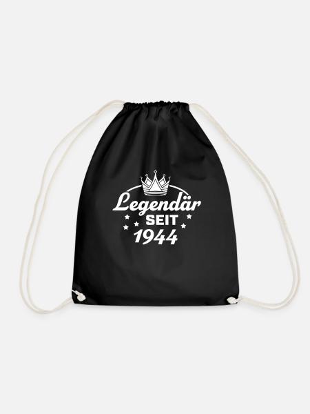 Legendär seit 1944 76 Geburtstag - Turnbeutel - Schwarz