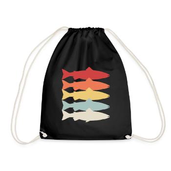 saumon de l’Atlantique Saumon Pêche d’eau douce Cadeau - Sac de sport léger - noir - Devant