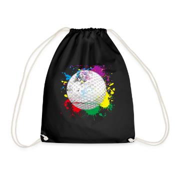 Splash Golf - Drawstring Bag - black - Front