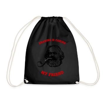 Kommunismus Gespenst Geschenk Pfeife Marx - Turnbeutel - Schwarz - Vorne