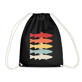 Pêcher Cadeau Steelhead Truite Arc-en-ciel Poisson - Sac de sport léger - noir - Devant