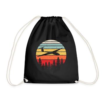 Pilote de planeur vintage - Sac de sport léger - noir - Devant