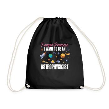 Oubliez la princesse que je veux être astrophysicienne - Sac de sport léger - noir - Devant