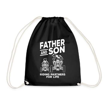 Père et fils papa quad riders VTT - Sac de sport léger - noir - Devant