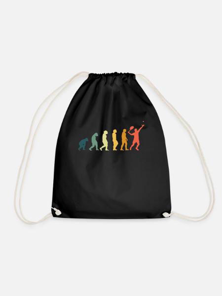 Tennisspieler Evolution Tennis Trainer Tenniscoach - Turnbeutel - Schwarz