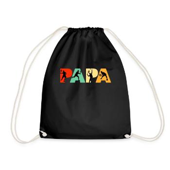 Tennis Dad Shirt, Funny Papa Tennis Father Retro - Sac de sport léger - noir - Devant