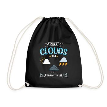 Météorologiste I Look At Clouds And I Know Things - Sac de sport léger - noir - Devant