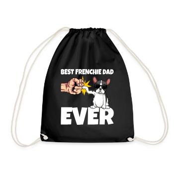 Best Frenchie Dad Ever French Bulldog - Drawstring Bag - black - Front