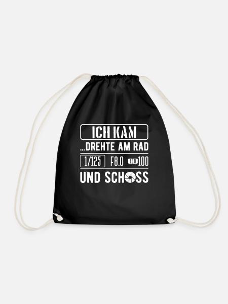 Fotograf Drehte am Rad und Schoss Fotografen Kamer - Turnbeutel - Schwarz
