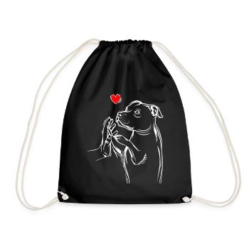 Staffordshire Bull Terrier Dear Mistress Dogs - Drawstring Bag - black - Front