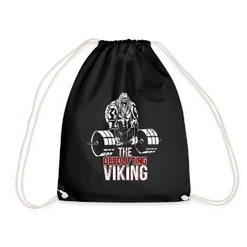 The Deadlifting Viking T-Shirt Gym Weightlifting - Sac de sport léger - noir - Devant