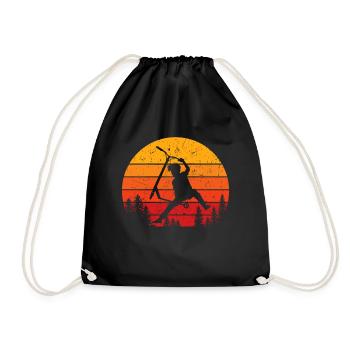 Scooter stunt retro kick scooter gift kids - Drawstring Bag - black - Front
