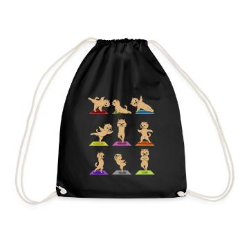 Yoga Mats Norwich Terrier Dog - Drawstring Bag - black - Front