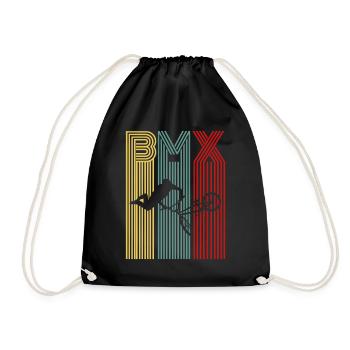 Cadeau de cavalier rétro freestyle BMX - Sac de sport léger - noir - Devant