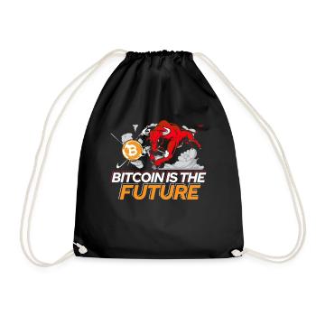 Bitcoin Is The Future Bitcoin Trader Bitcoin Gift - Drawstring Bag - black - Front