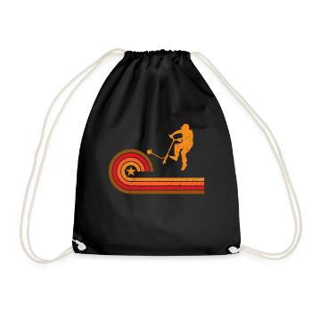 Scooter Stunt Tretroller Geschenk Jungen - Turnbeutel - Schwarz - Vorne