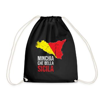 MINCHIA CHE BELLA PALERMO Sicilia - Drawstring Bag - black - Front