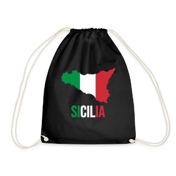 MINCHIA CHE BELLA PALERMO Sicilia - Turnbeutel - Schwarz - Vorne