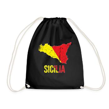 MINCHIA CHE BELLA PALERMO Sicilia - Turnbeutel - Schwarz - Vorne