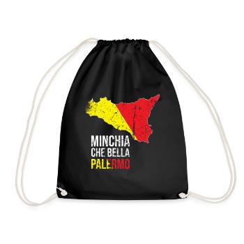 MINCHIA CHE BELLA PALERMO Sicilia - Turnbeutel - Schwarz - Vorne