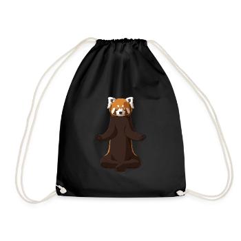 Meditiereder Roter Panda - Turnbeutel - Schwarz - Vorne