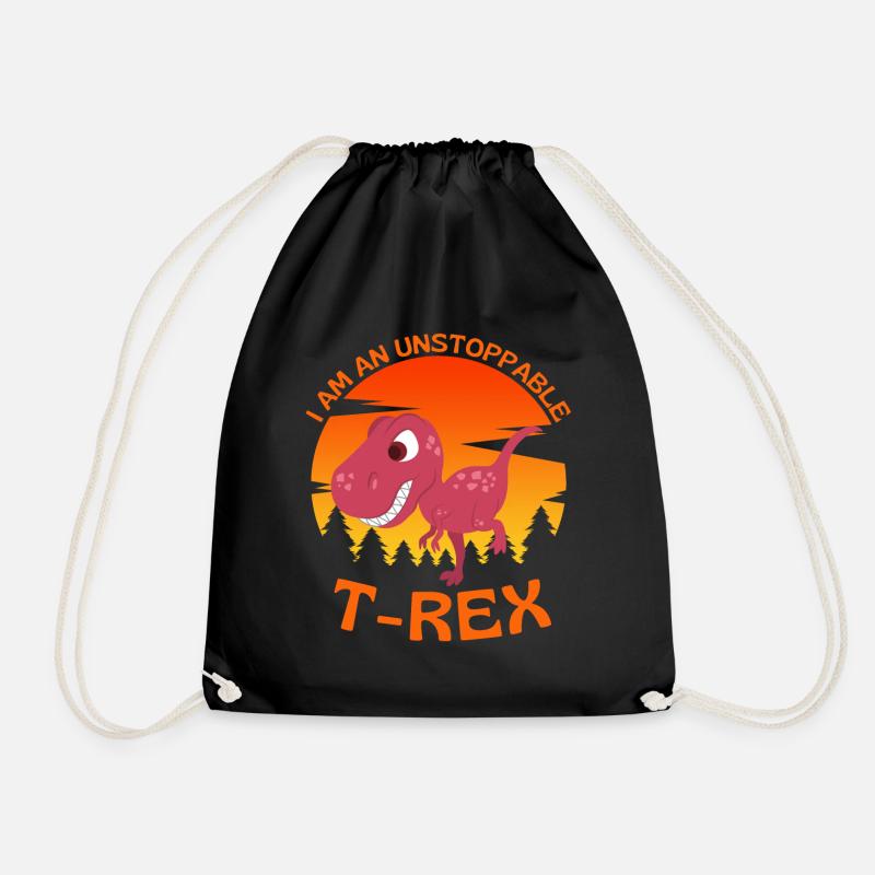 Ich bin ein unaufhaltsamer T-Rex - Turnbeutel - Schwarz