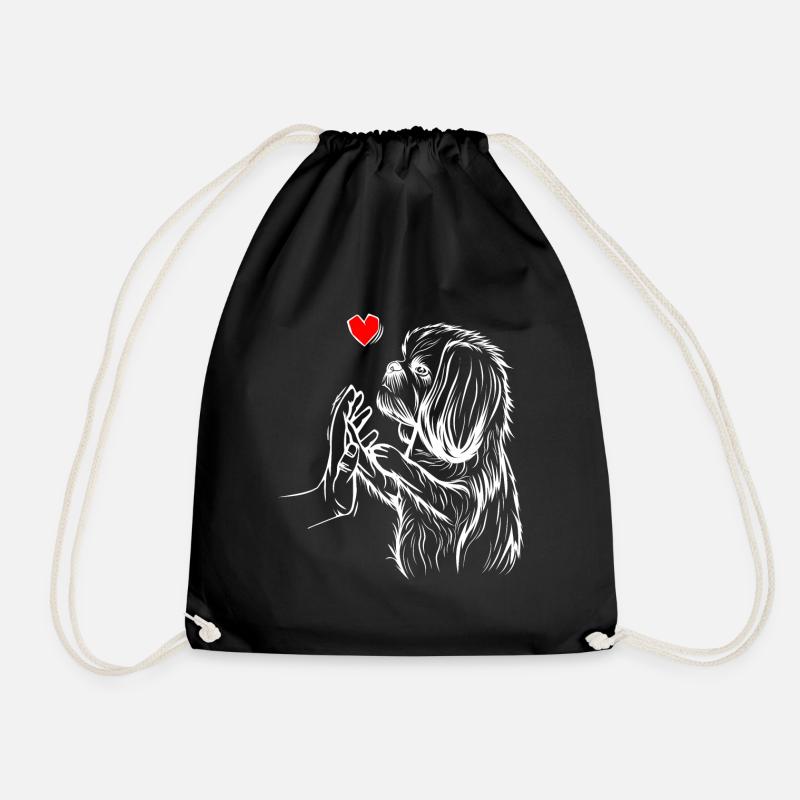 Shih Tzu Liebe Hundehalter Geschenk - Turnbeutel - Schwarz