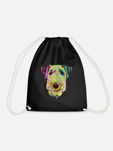 Splash Welsh Terrier Hund - Turnbeutel - Schwarz