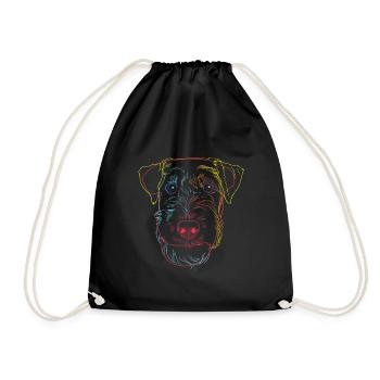 Strokes Welsh Terrier Dog - Drawstring Bag - black - Front