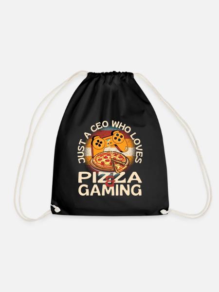 Juste un PDG qui aime les jeux et la pizza - Sac de sport léger - noir
