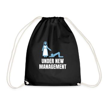 Groom Bachelor Party Groomsmen Gift - Drawstring Bag - black - Front