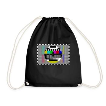 print 80s - Drawstring Bag - black - Front