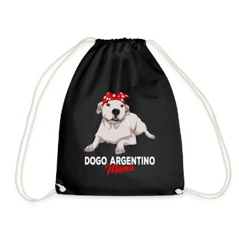Dogo Argentino Chien Maman Dame - Sac de sport léger - noir - Devant
