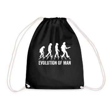 Guitar Evolution Guitar Gift - Drawstring Bag - black - Front
