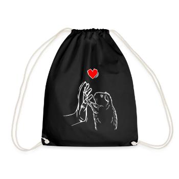 Hamster Love Golden Hamster Dwarf Hamster - Drawstring Bag - black - Front