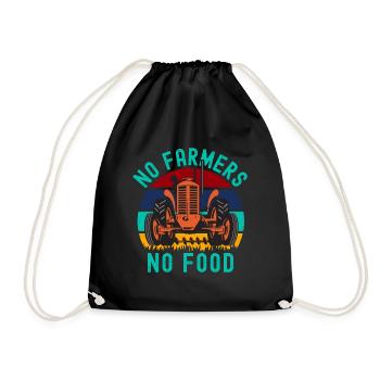 Pas d’agriculteurs pas de tracteur alimentaire - Sac de sport léger - noir - Devant