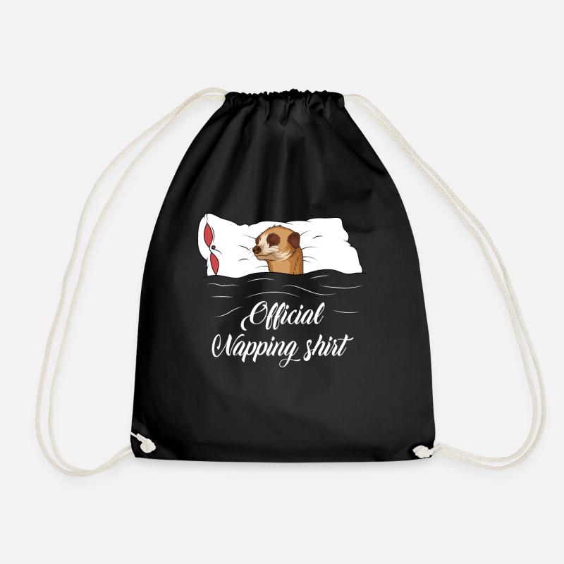 Offizielles Schlafshirt Erdmännchen Geschenk - Turnbeutel - Schwarz