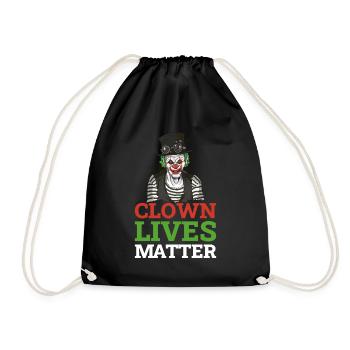 Clown Lives Matter Clown Gift - Drawstring Bag - black - Front