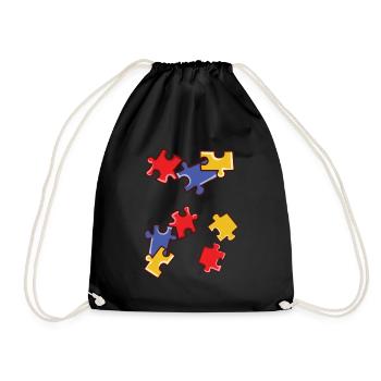 Puzzle - Drawstring Bag - black - Front