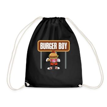 Burger Boy Burger cadeau - Sac de sport léger - noir - Devant