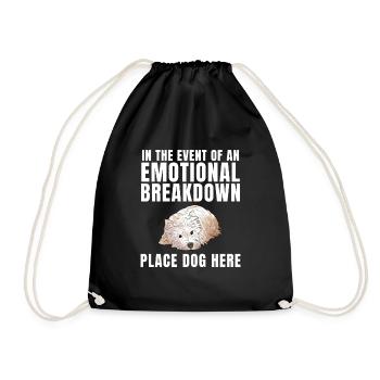 West Highland White Terrier Gift - Drawstring Bag - black - Front