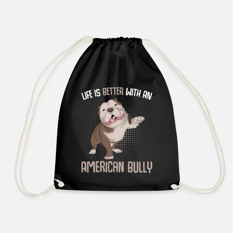 American Bully Hundehalter Geschenk - Turnbeutel - Schwarz