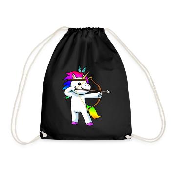 Unicorn Archery Archery Archery Gift - Drawstring Bag - black - Front
