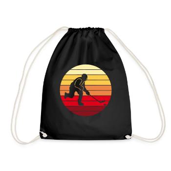 Hockey hockey hockey cadeau rétro - Sac de sport léger - noir - Devant