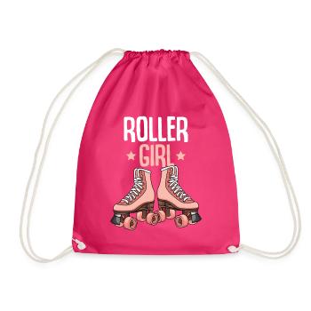 Rollschuhe Roller Girl Roller Skates Rollschuh - Turnbeutel - Fuchsia - Vorne